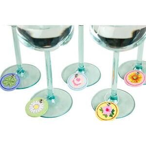 To The Market Garden Wine Glass Charms Drink Marker Charms - Set of 5 NEW